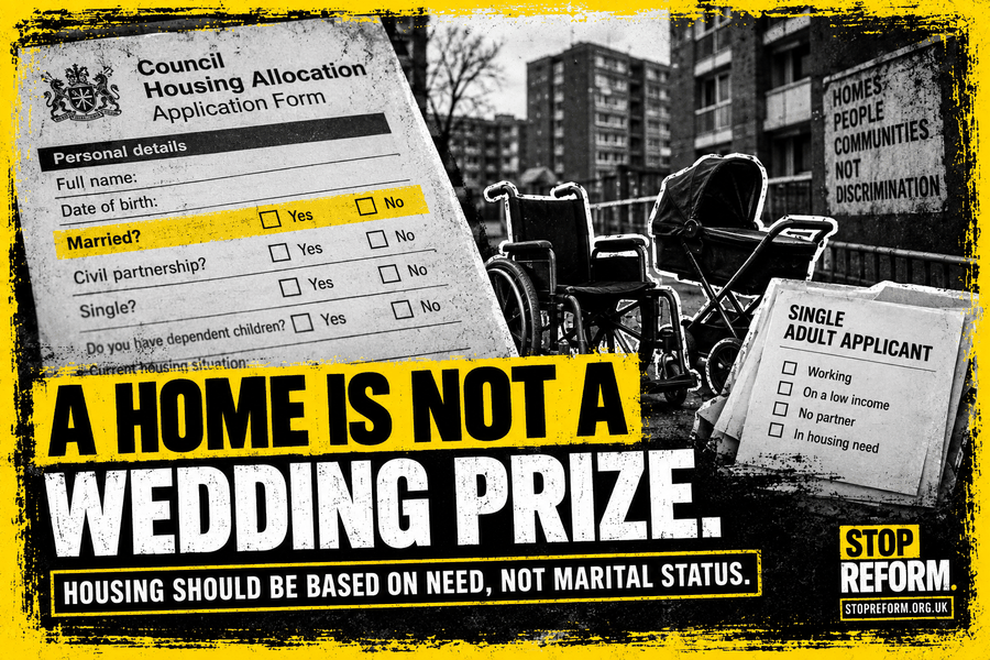 Reform want to discriminate against unmarried couples supporting image